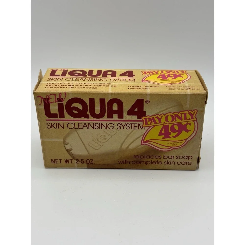 Vintage 1980s Ligua 4 Skin Cleansing‎ System 2.6oz Replaces Bar Soap Prop NOS